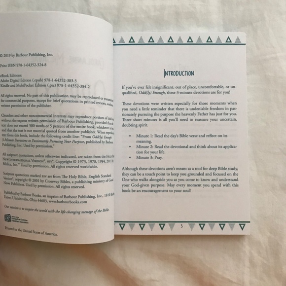 ๐3/$35 Odd(ly) Enough: 3-Minute Devotions to Passionately Pursuing Your Purpose - Picture 7 of 7